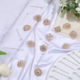 thumbnail image 4 of 112Pcs Flower Brooch Bouquet Pins Wedding Bouquet Brooches Gold Corsages Bling Jewelry Floral Rhinestone Straight Head Pins Set, 4 of 7