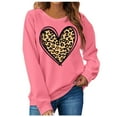 thumbnail image 1 of Chandail à Capuche Décontracté pour Femmes, Imprimé Cœur, Col Rond, Manches Longues, Chandail à Capuchon, Poches, Veste Athlétique pour Juniors, 1 of 4