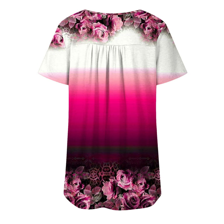 Zelos Curvy Tee Shirt Womens Size 2X Pink Tie Dye Short Sleeves Activewear