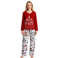 thumbnail image 4 of KHONTS Family Christmas Pajamas Matching Sets Long Sleeve Top and Pants Festive Xmas Outfits Soft Sleepwear with Pets Women S, 4 of 4