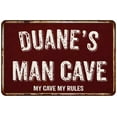 thumbnail image 1 of DUANE'S Man Cave Red Grunge Sign Metal 8x12 Decor 208120003155, 1 of 1