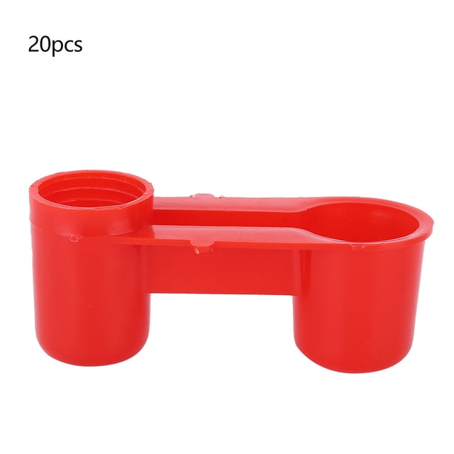 Bebedero para pájaros Jadeshay 20 piezas PVC color Rojo