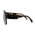 thumbnail image 3 of Oversize Shield Large Racer 80s Funk Sunglasses Tortoise Smoke, 3 of 4