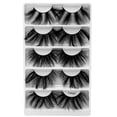 thumbnail image 1 of Pestañas Postizas Racimos Pestañas Postizas Naturales Blackest Black Maybelline Pestañas de visón siberiano real F^ur pestañas de aspecto redondo, largas, gruesas, reutilizables, hechas a mano, no irr, 1 of 2