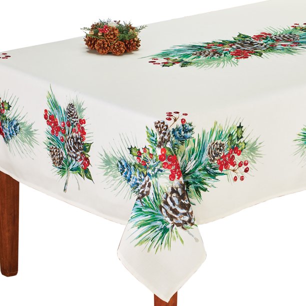 Charming christmas tablecloth walmart Rustic Woodland Holiday Pinecone Garland Machine Washable Christmas Tablecloth Walmart Com Charming christmas tablecloth walmart Rustic Woodland Holiday Pinecone Garland Machine Washable Christmas Tablecloth Walmart Com