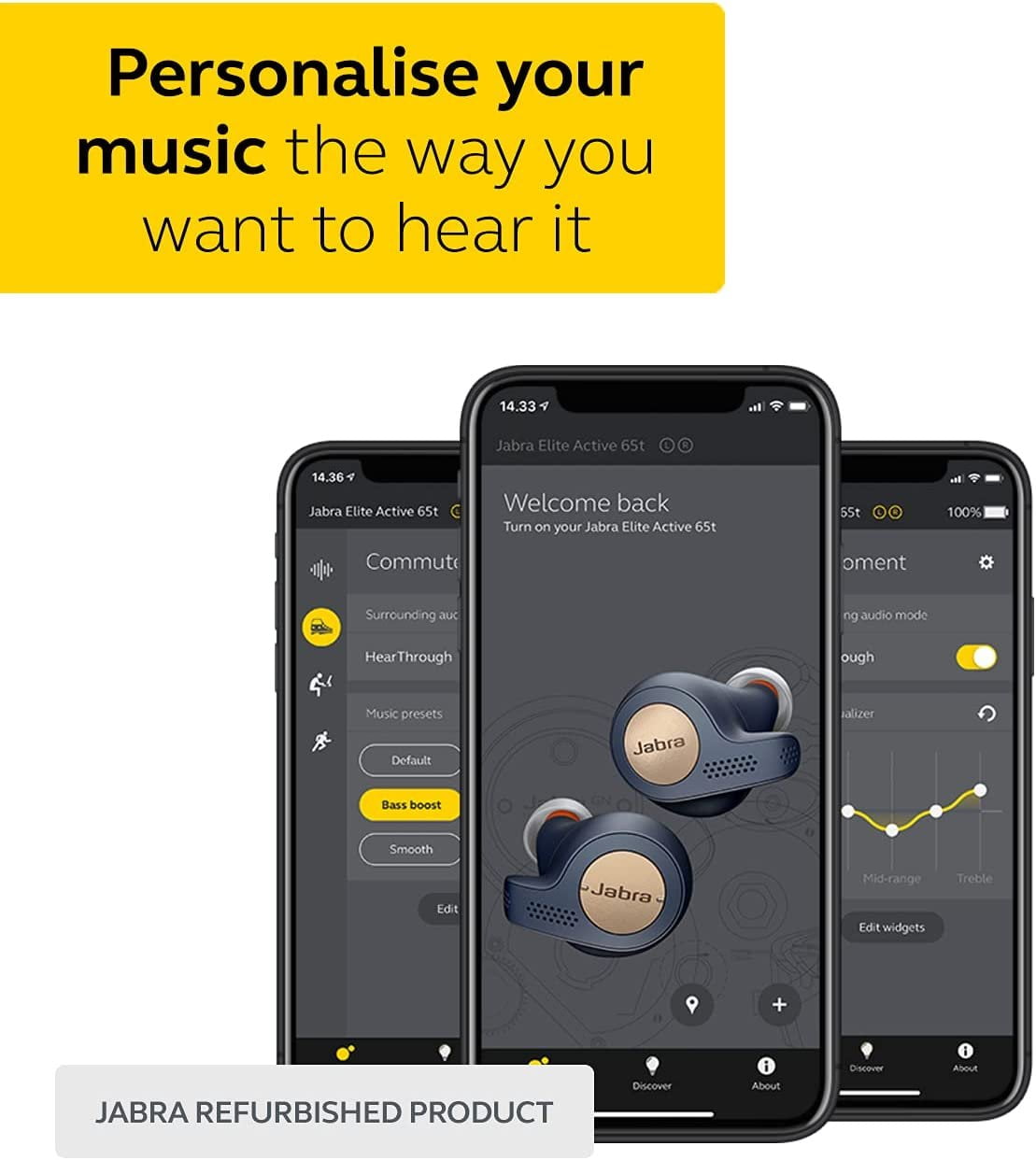 Jabra Elite Active 65t True wireless earphones with mic in ear