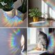 thumbnail image 5 of 18 pegatinas de ventana de mandala anticolisión para salvar pájaros de colisiones de ventanas, pegatinas de arco iris, 5 of 5