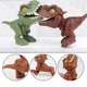 thumbnail image 3 of 4 piezas de dedo mordiendo dinosaurio articulación movible Tyrannosaurus Rex modelo de simulación de juguete con huevo, 11 Feliz Sencillez, 3 of 4
