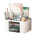 thumbnail image 1 of Multifunctional Desk Organizer Pen Holder - Efficient Space Saving, 7 Compartments, Plastic Office Organizer with, 1 of 7