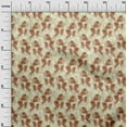 thumbnail image 3 of oneOone Viscose Jersey Brown Fabric Floral Sewing Material Print Fabric By The Yard 60 Inch Wide, 3 of 5