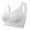 White, variant on Front Closure Wireless Bras for Elderly Women No Underwire Padded Bralette with Snap Closing Breathable Push Up Senior Bra