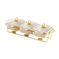 thumbnail image 4 of Siruishop Chafing Dish for Buffet Serving Dish with Rack Buffet Server Luxury Rectangular White, 4 of 8