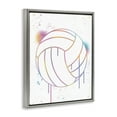 thumbnail image 3 of Stupell Industries Graffiti Volleyball Drip Gray Framed Floater Canvas Wall Art, design by Marcus Prime, 31 x 25, 3 of 9