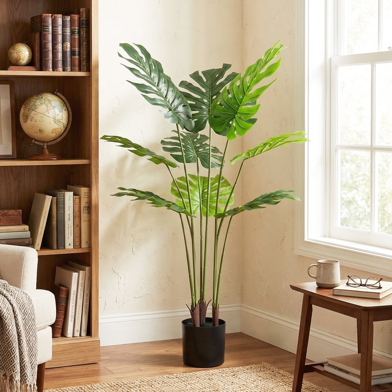 Easy4Home 3.7-Foot Artificial Monstera Potted Plant photo 1