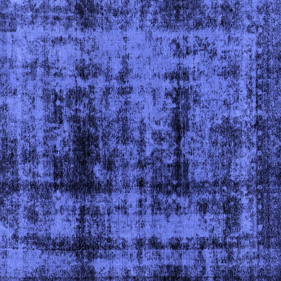 Ahgly Company Machine Washable Indoor Square Persian Blue Bohemian Area Rugs, 7' Square