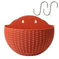thumbnail image 1 of Flowerpot Wall Planter Hanging Home Decoration Balcony Semicircular Gift European Style Planters Imitation Rattan Vase, 1 of 1