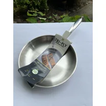 Tri-Ply Stainless Steel Skillet, 10 inch Frying Pan, All Stove Compatible