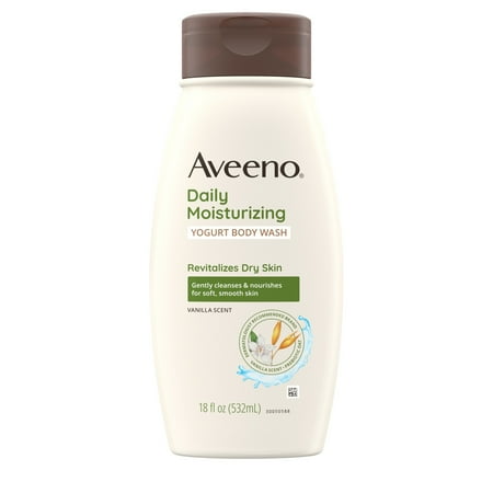 Aveeno Daily Moisturizing Yogurt Body Wash with Vanilla scent, 18 fl. oz