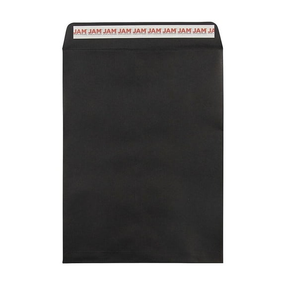 JAM Paper Self Seal Catalog Envelope 9" x 12" Black 100/Pack (260147509D)