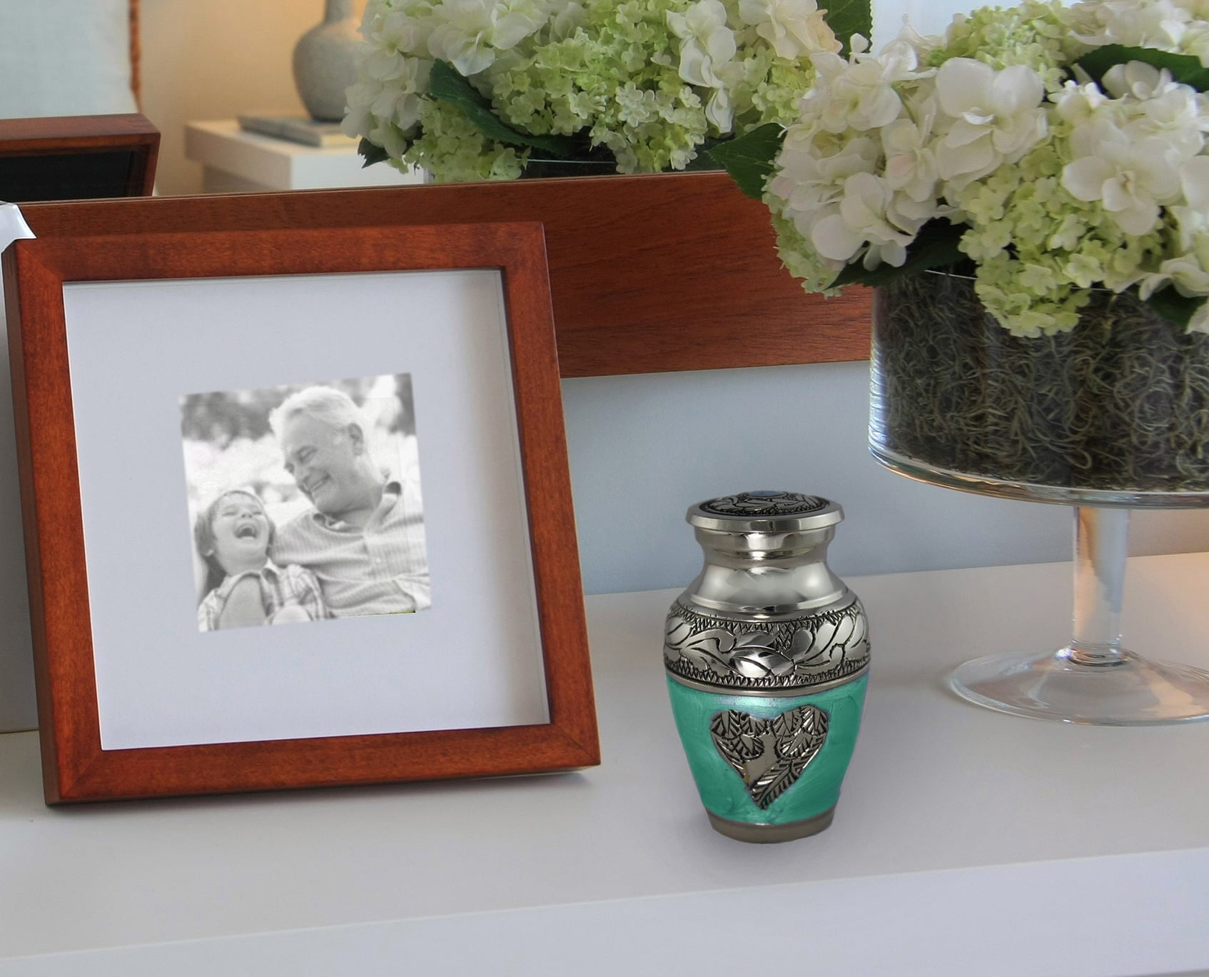 Green Loving Angel Urns for Cremation Ashes Large Urn XL or Small Keepsake Urns for Adult Cremation Ashes & Urns for Human Ashes for Home or Burial Cremation Urns