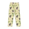 thumbnail image 3 of Lsque Green And Purple Grapes Print Men's Pajama Pants, Lounge Pant - Comfortable Home Wear,Elastic Waistband, Stylish Design-Medium, 3 of 9