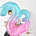 thumbnail image 2 of 40inch Gradient Número Globos 0-9 Grande Colorido Globo De Papel De Aluminio Cumpleaños baby Shower Aniversario Fiesta Decoración Helio Foto Props, 2 of 4