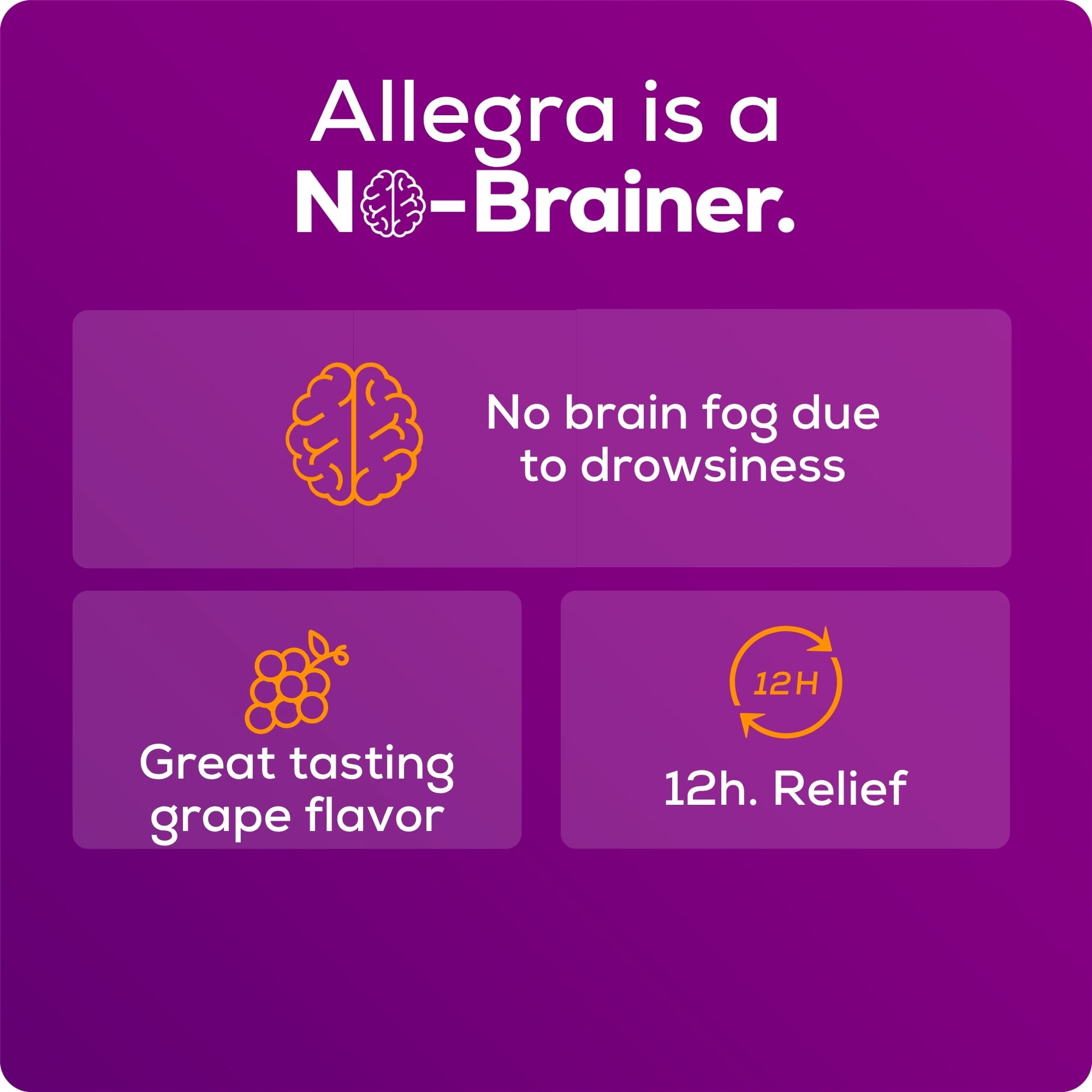 (4 pack) Allegra Children's 12-Hour Allergy Relief Liquid, Non-Drowsy Indoor and Outdoor Allergy Medicine, 30 mg Fexofenadine HCI Antihistamine For Kids, Grape Flavor, 4 oz