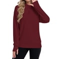thumbnail image 3 of TARAINYA Women Mock Neck Pullover Sweatshirt Long Sleeve with Thumb Holes Casual Oversized Tops, 3 of 7