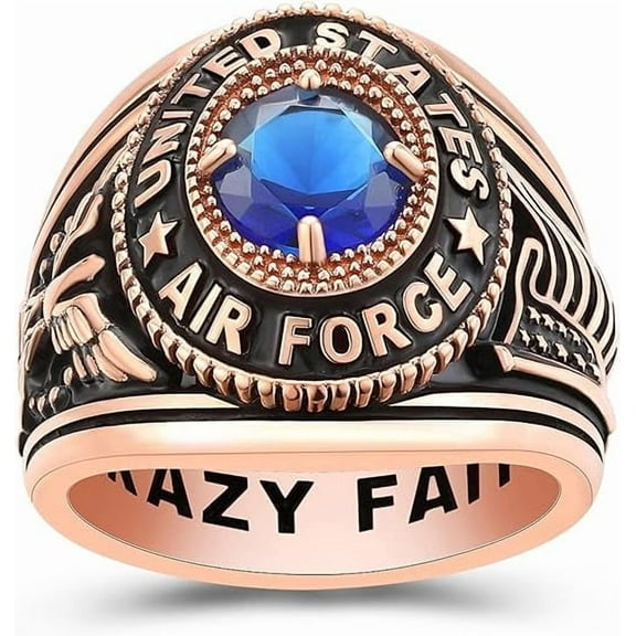 Custom Class Rings Fully Personalized Class Rings for Women Sterling Silver Rings Class Rings for Women High School Birthstone Graduation Rings of 2024 Size 5-15 High School Class Rings for Women