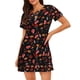 thumbnail image 1 of Fotbe BBQ Bata de Dormir para Mujer con Estampado, Camisón de Algodón de Manga Corta, Ropa de Dormir Casual, 1 of 6