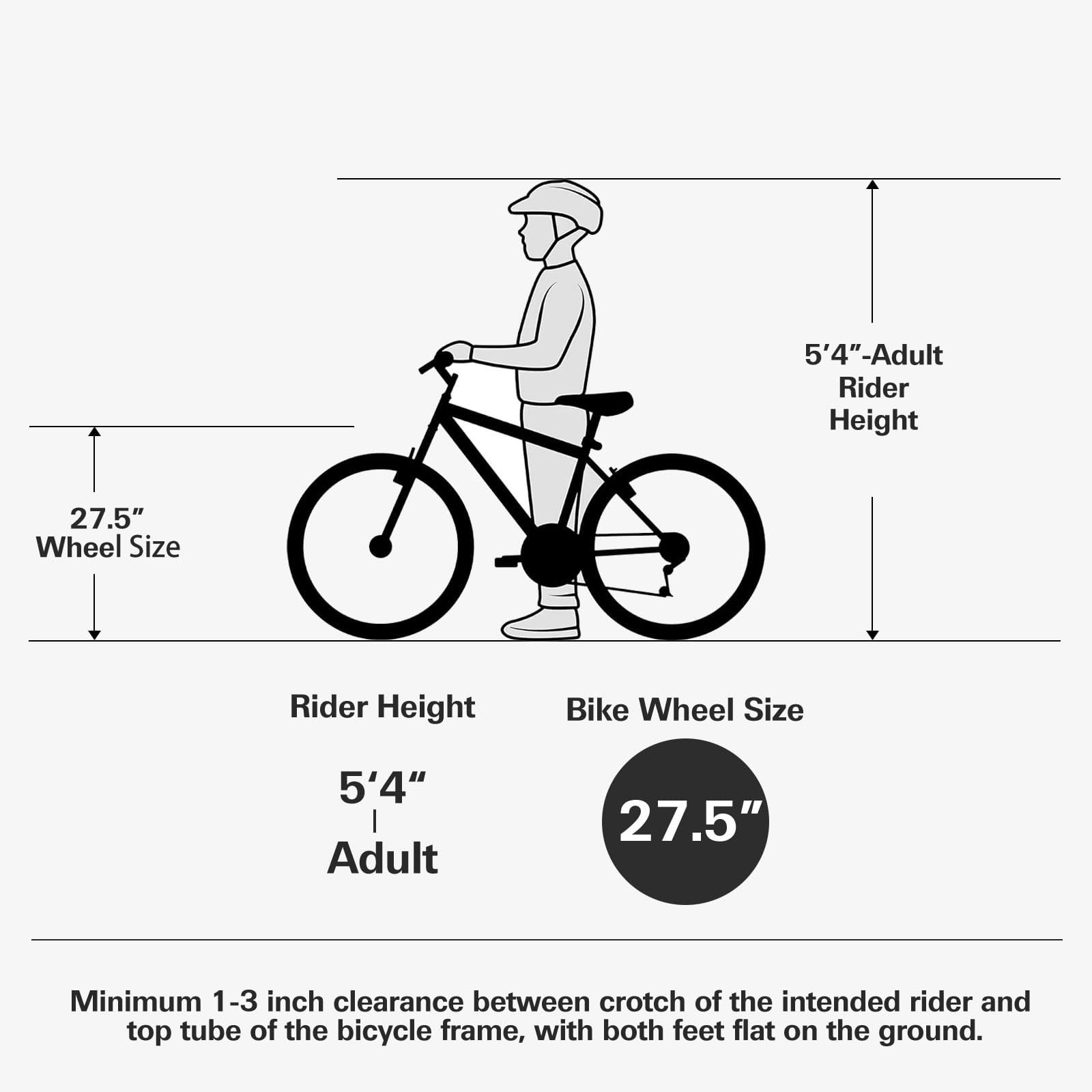 Hykolity 27.5 inch Mountain Bike MTB Outdoor Bicycle Cycling 18 Speed Trail Sport Off-Road Bikes Full Suspension for Adult Men Unisex White