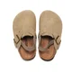 thumbnail image 5 of Ruizustock Otoño/Invierno zapatillas de madera para niños zapatillas de playa de cuero genuino para niños cubierta para la cabeza esmerilado para mujeres y niños, 5 of 5