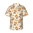 thumbnail image 1 of Fotbe Forest Squirrel Camisa Hawaiana para Hombre Unisex – Camisa Casual de Verano con Botones de Manga Corta de Algodón y Lino,Small, 1 of 7