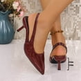 thumbnail image 4 of Vibrex High Heels Pumps Closed Toe Heels Women's Pumps Stiletto Pointed Toe Dress Shoes Wedding Bridal Work Office Bride Trendy Dressy Sandals, 4 of 9
