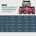 thumbnail image 2 of 3 PACK Big and Tall Mens Boxer Briefs Scrawl Print Plus Size Underwear Comfy Moisture Wicking Boxers, 2 of 5