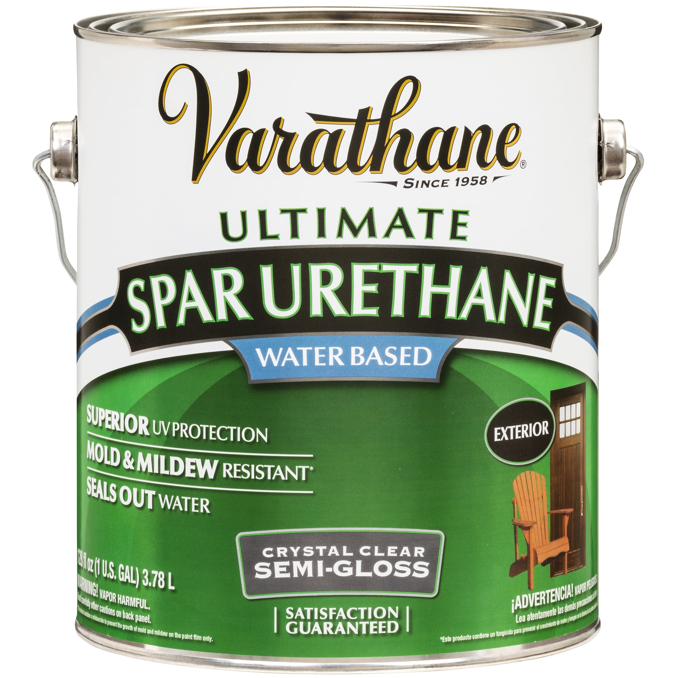 2 Pack, Semi-Gloss Clear, Varathane Exterior Wood Ultimate Spar Urethane Water-Based-250131, Gallon