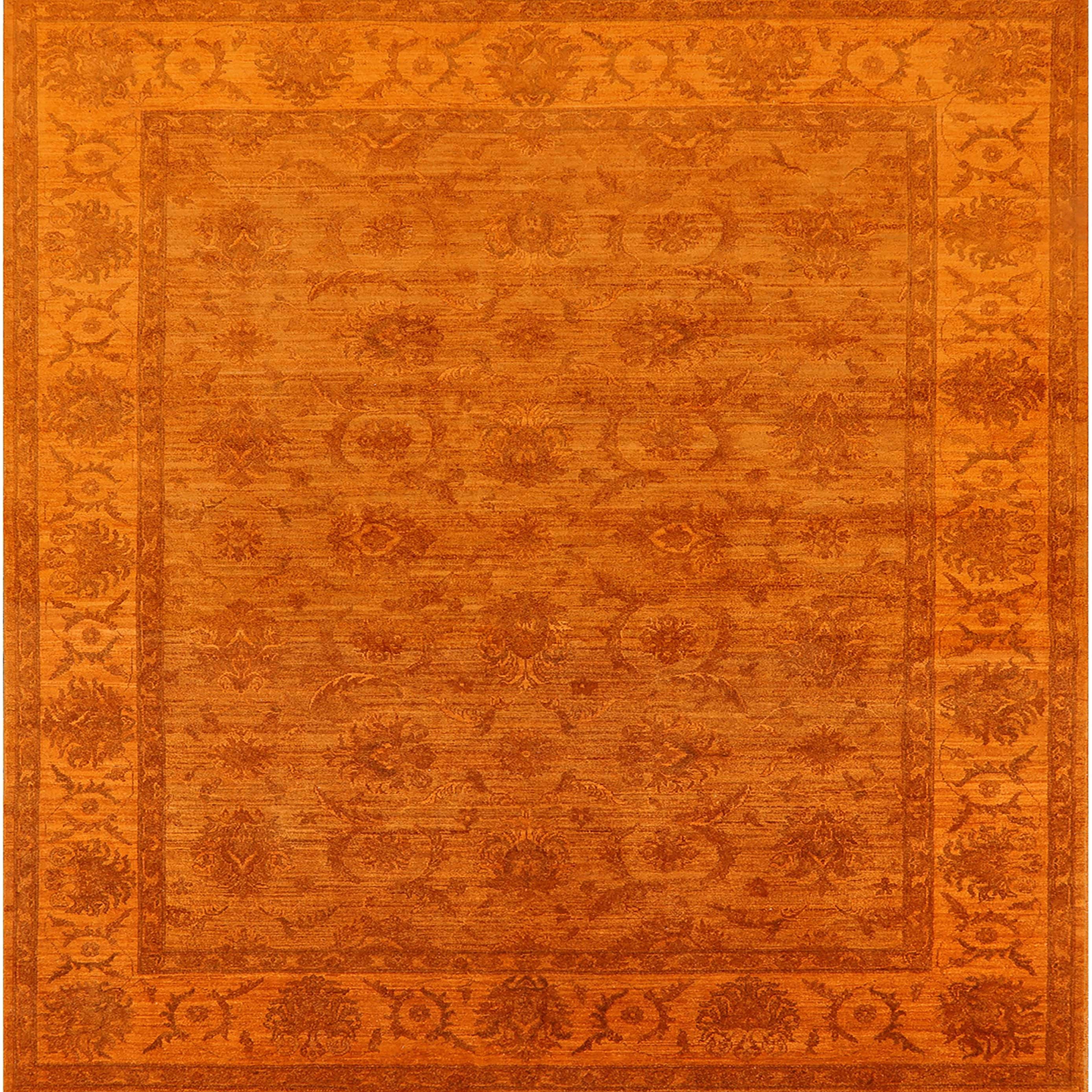 Ahgly Company Indoor Square Mid-Century Modern OrangeRed Orange ...