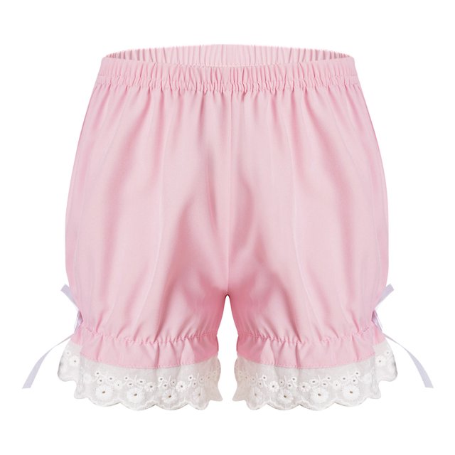 Runhomal Robe de Sécurité Vintage en Dentelle à Volants pour Filles, Culottes Garçonnes Rose 160