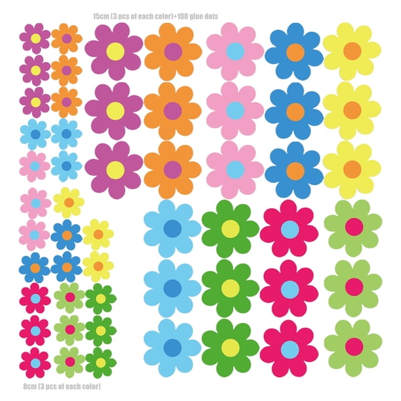 Flower Bulletin Board Decorations Florals Paper Cutout for Classroom Back to School Office Reading Party Wall Decors