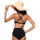 thumbnail image 2 of Top de Bikini CRZ YOGA con Nudo Frontal y Escote en V Negro XX-S, 2 of 6