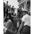 thumbnail image 2 of U.S. Archives 12x14 White Modern Wood Framed Museum Art Print Titled - Civil Rights March on Washington-D.C. Actor Sammy Davis-Jr, 2 of 4