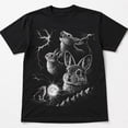 thumbnail image 3 of Storm Rabbit Moon Graphic T-Shirt, Retro Animal Tee, Unisex Classic Fit, 3 of 9