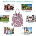 thumbnail image 5 of Lsque Rose Flowers Patten Youth Hoodie Sweatshirt Pullover with Kangaroo Pocket Boys and Girls Hoodie Warm Hoodie for Kids-Small, 5 of 6