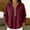 Wine, variant on Red Going Out Tops for Women Casual Long Sleeve Half Zip Shirts Work Collared with Pocket Loose Fit Pullover Blouses for Women S-2XL