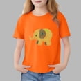 thumbnail image 1 of Blusas y camisas de manga corta con cuello redondo para niños Camiseta de verano de manga corta estampada para niñas Jersey elegante de cuello redondo para niñas Top de algodón para niños, 1 of 6