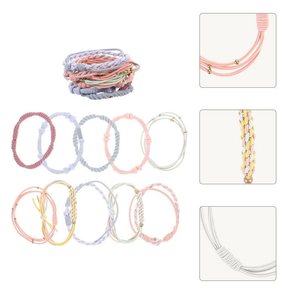 FENGGUIQU 20Pcs Hair Ties Small Elastic Ponytail Holders for Thin Hair Assorted Colors