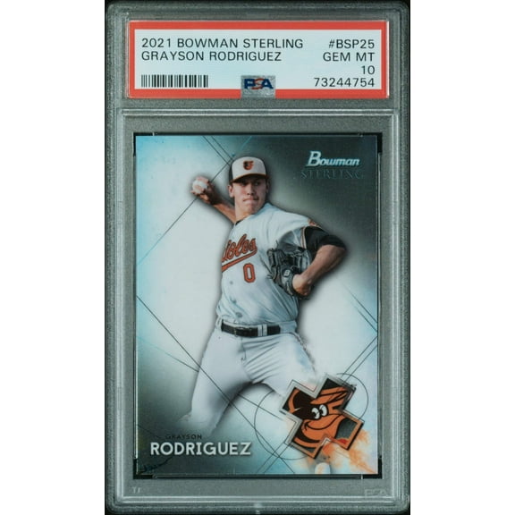 Graded 2021 Topps Bowman Sterling Grayson Rodriguez #BSP25 Rookie RC Baseball Card PSA 10 Gem Mint