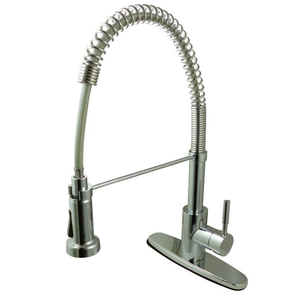 Gourmetier GSY8881DL Concord Single-Handle Deck-Mount Pre-Rinse Kitchen Faucet, Polished Chrome