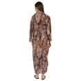 thumbnail image 4 of Moomaya Printed Maxi Shirt Dress For WoMen's&nbsp;Roll&nbsp;Up Sleeves Summer Casual Sheer Sexy Beach Dress, 4 of 7