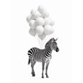 thumbnail image 1 of Qisvanset Pink Balloon Zebra Canvas Print 12x16 Inch Entryway Art, 1 of 8